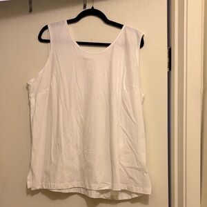 NWT-Woman Within White Tank Top